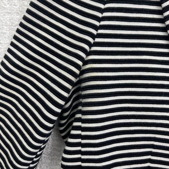 BCBG Maxazria Women Black / White Striped Blazer Jacket Size Small Preppy Glam - Picture 7 of 14